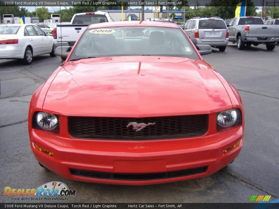 2008 Ford Mustang V6 Deluxe Coupe Torch Red / Light Graphite Photo #2