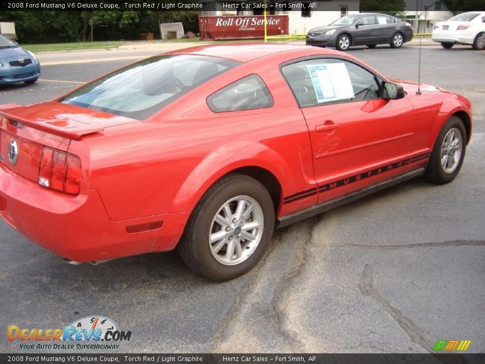 2008 Ford Mustang V6 Deluxe Coupe Torch Red / Light Graphite Photo #3