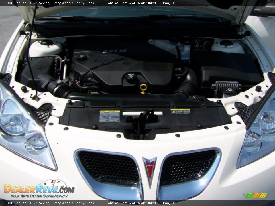2008 Pontiac G6 V6 Sedan Ivory White / Ebony Black Photo #16