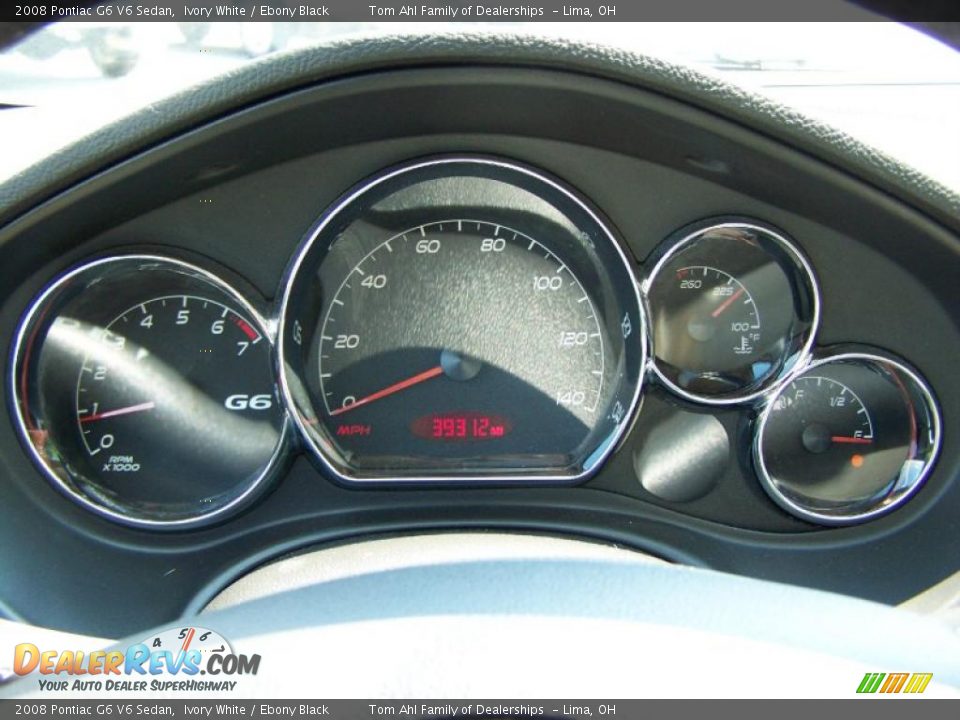 2008 Pontiac G6 V6 Sedan Ivory White / Ebony Black Photo #17