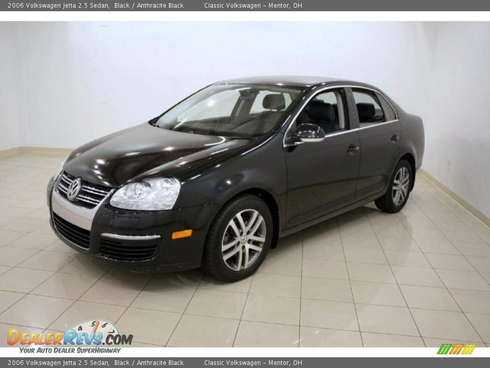 2006 Volkswagen Jetta 2.5 Sedan Black / Anthracite Black Photo #3