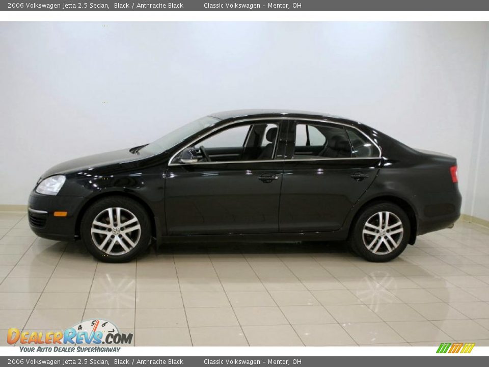 2006 Volkswagen Jetta 2.5 Sedan Black / Anthracite Black Photo #4