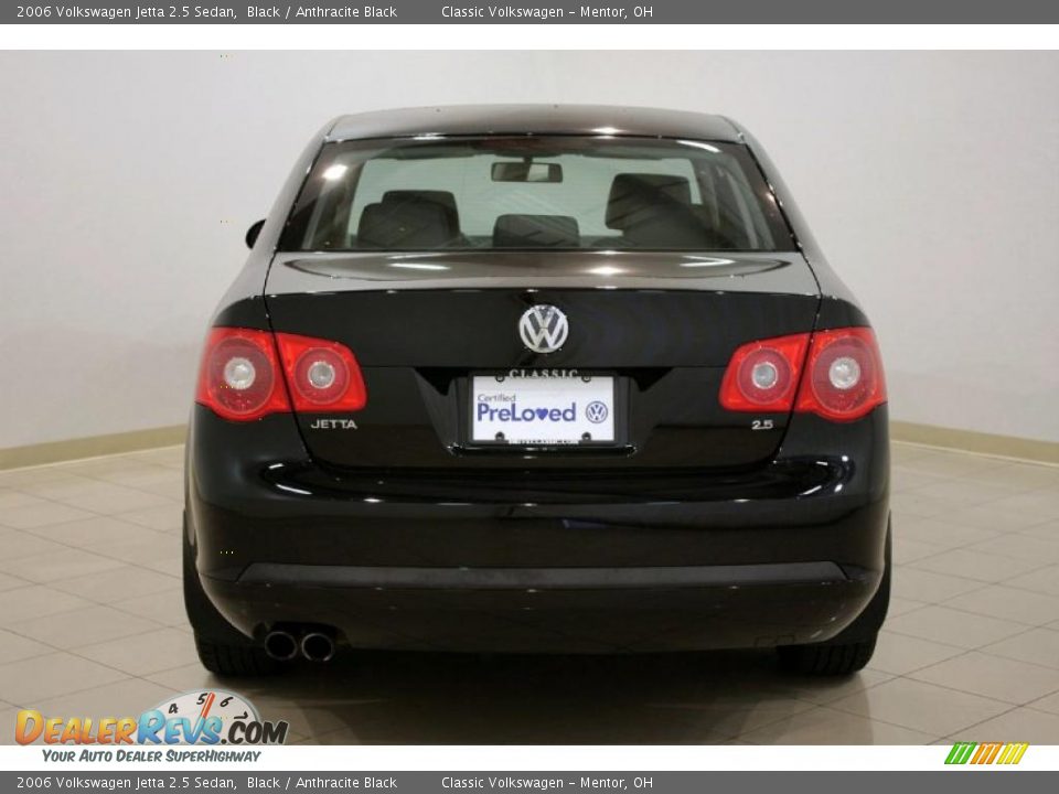 2006 Volkswagen Jetta 2.5 Sedan Black / Anthracite Black Photo #6
