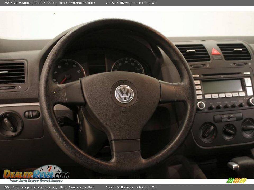 2006 Volkswagen Jetta 2.5 Sedan Black / Anthracite Black Photo #12