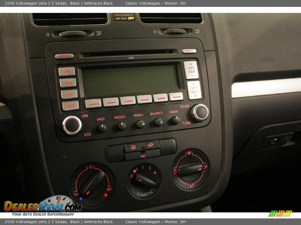 2006 Volkswagen Jetta 2.5 Sedan Black / Anthracite Black Photo #14