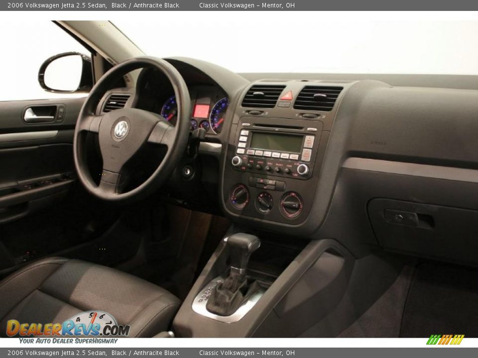 2006 Volkswagen Jetta 2.5 Sedan Black / Anthracite Black Photo #16