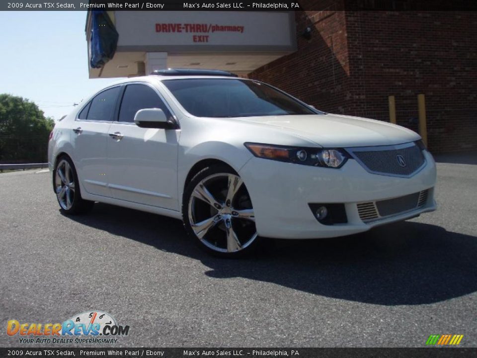 2009 Acura TSX Sedan Premium White Pearl / Ebony Photo #1