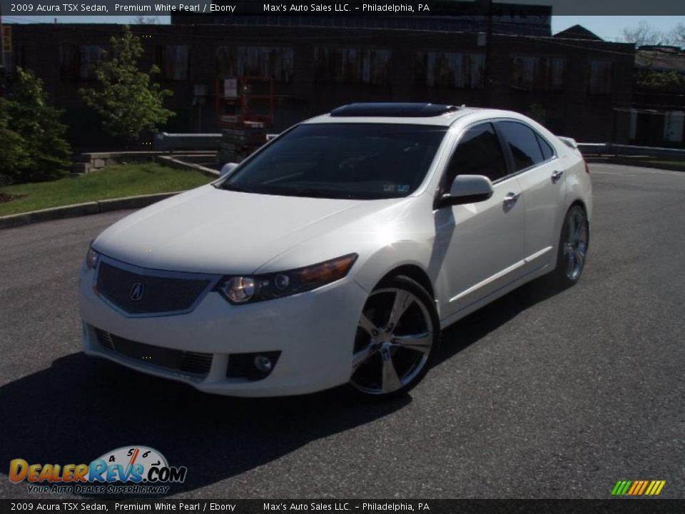 2009 Acura TSX Sedan Premium White Pearl / Ebony Photo #2