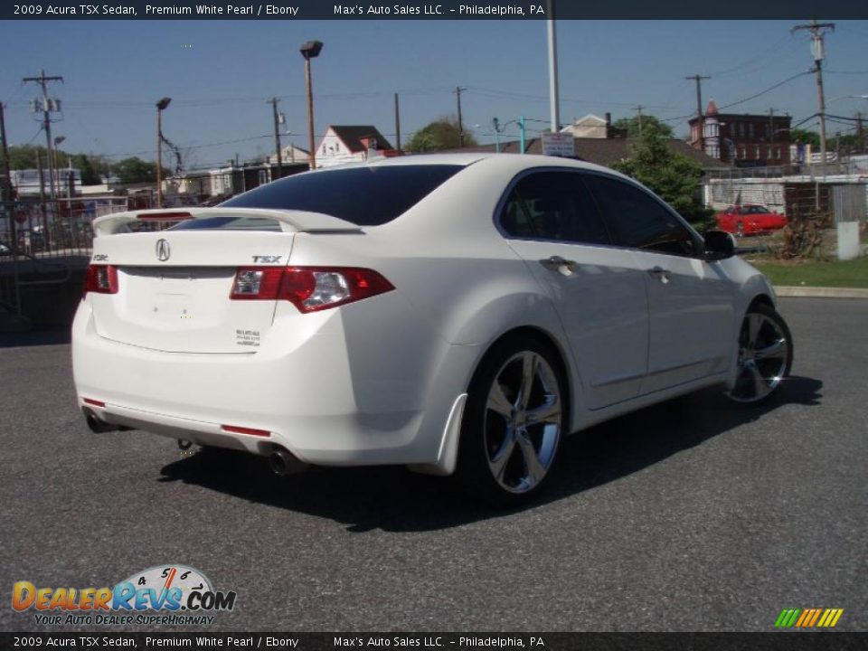 2009 Acura TSX Sedan Premium White Pearl / Ebony Photo #3