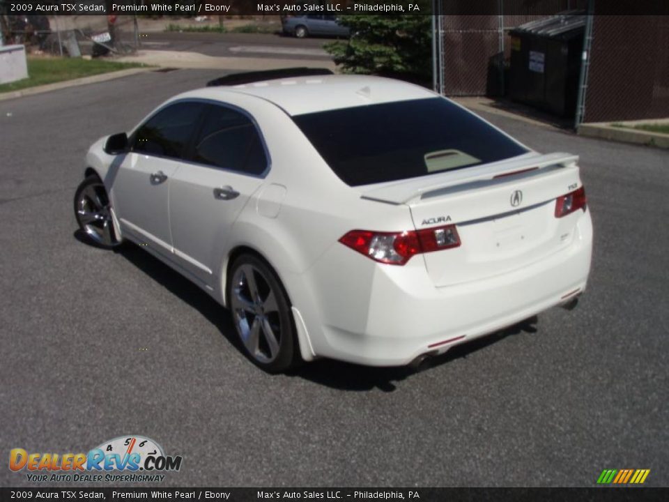 2009 Acura TSX Sedan Premium White Pearl / Ebony Photo #4