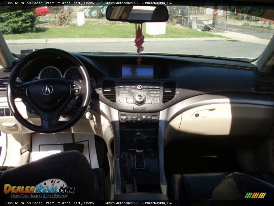 2009 Acura TSX Sedan Premium White Pearl / Ebony Photo #7