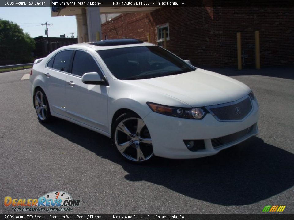 2009 Acura TSX Sedan Premium White Pearl / Ebony Photo #10