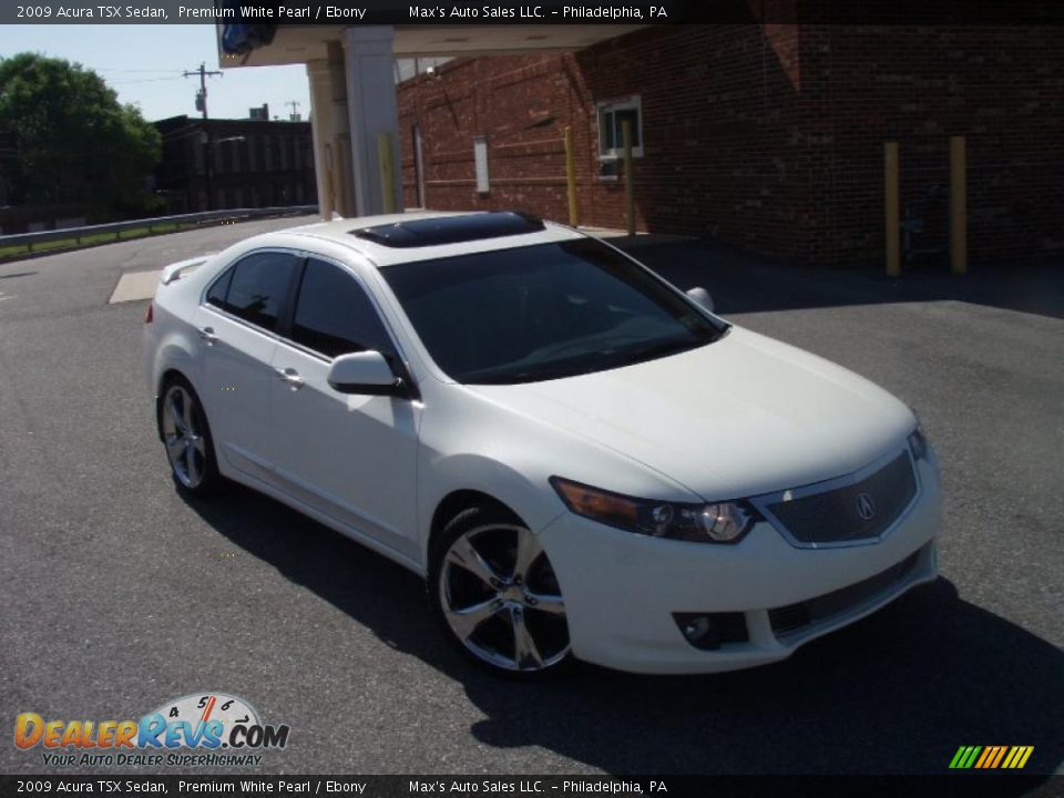 2009 Acura TSX Sedan Premium White Pearl / Ebony Photo #11