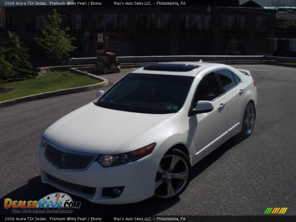 2009 Acura TSX Sedan Premium White Pearl / Ebony Photo #12