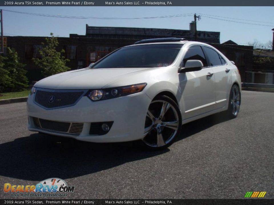 2009 Acura TSX Sedan Premium White Pearl / Ebony Photo #13