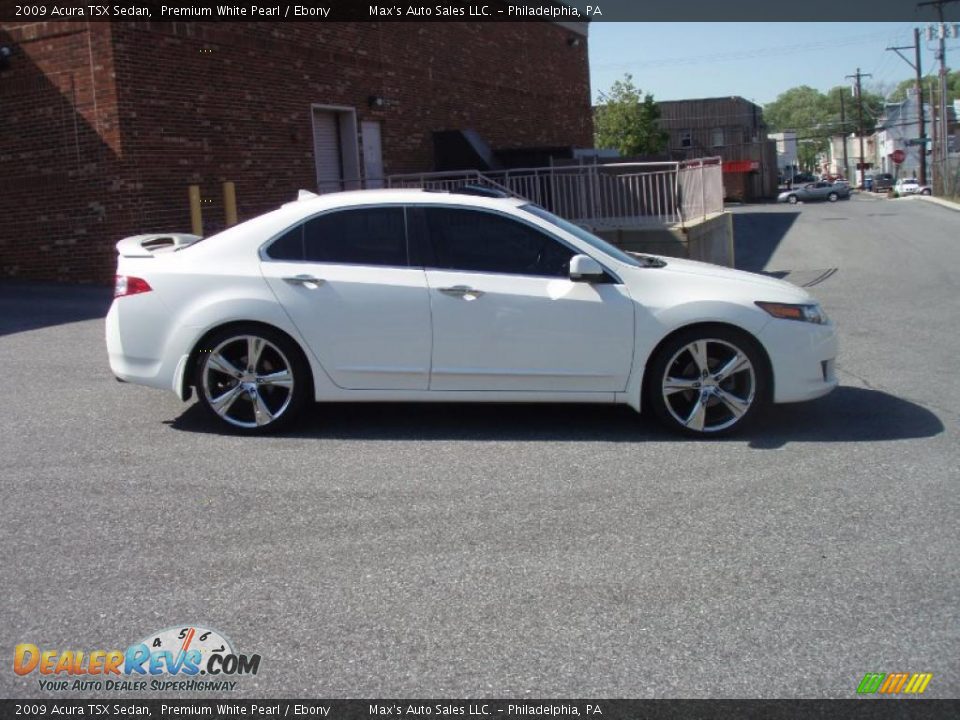 2009 Acura TSX Sedan Premium White Pearl / Ebony Photo #19