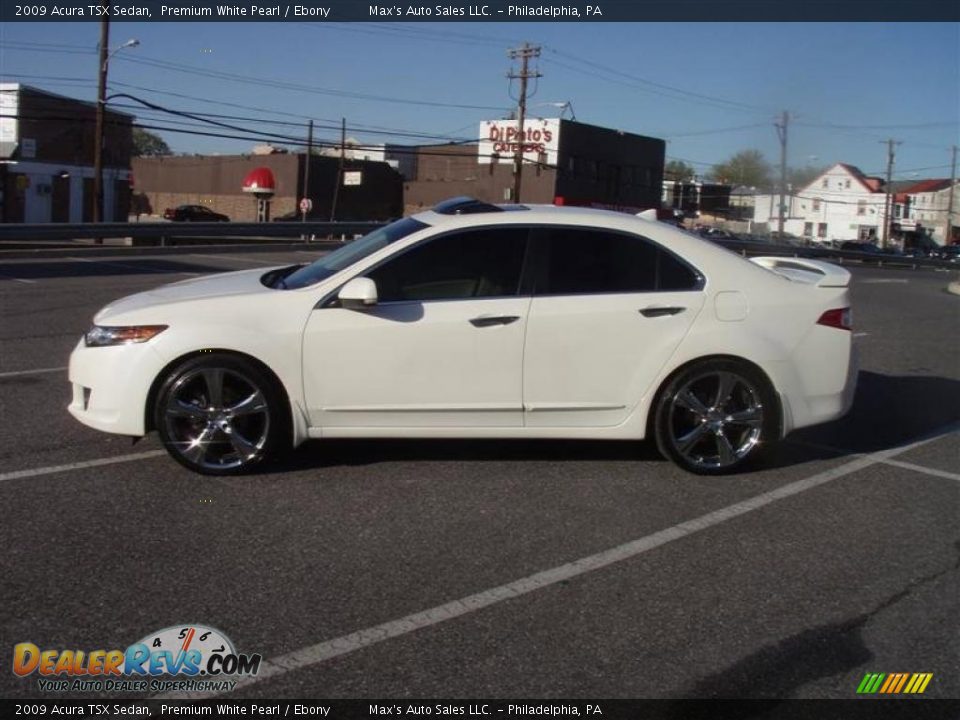 2009 Acura TSX Sedan Premium White Pearl / Ebony Photo #23