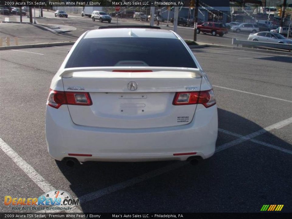 2009 Acura TSX Sedan Premium White Pearl / Ebony Photo #24