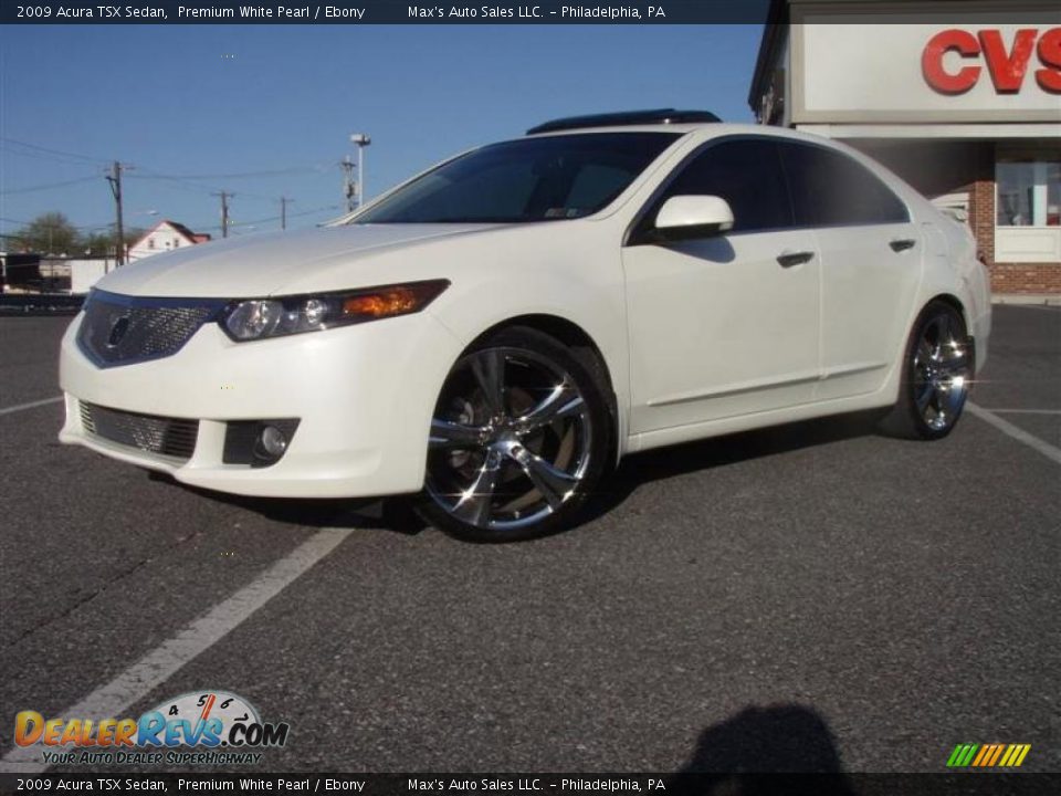 2009 Acura TSX Sedan Premium White Pearl / Ebony Photo #26