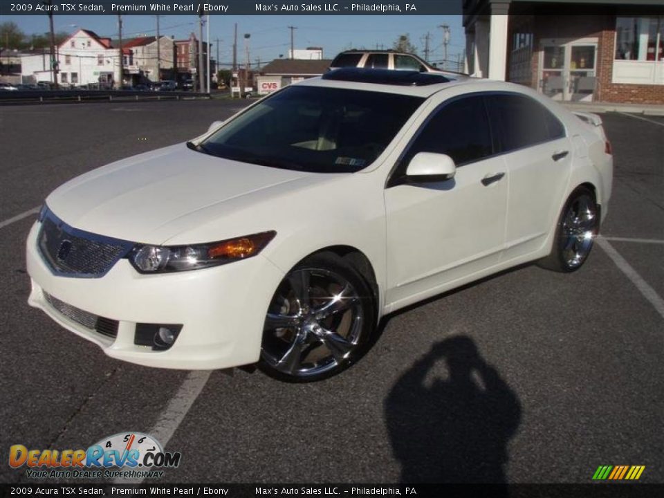 2009 Acura TSX Sedan Premium White Pearl / Ebony Photo #27