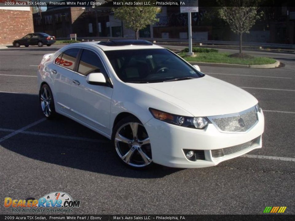 2009 Acura TSX Sedan Premium White Pearl / Ebony Photo #33