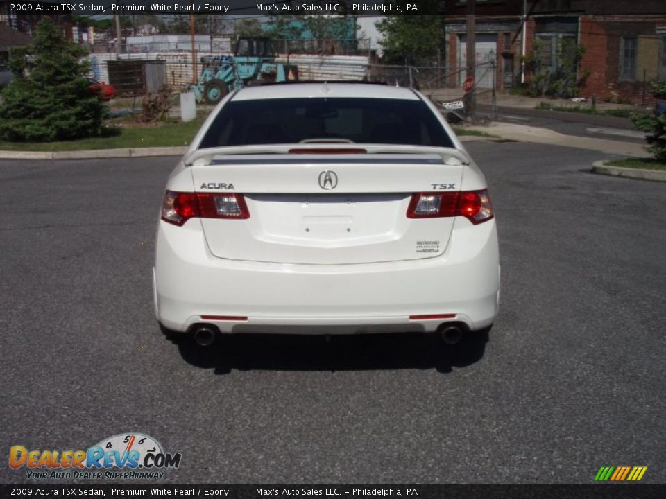 2009 Acura TSX Sedan Premium White Pearl / Ebony Photo #34
