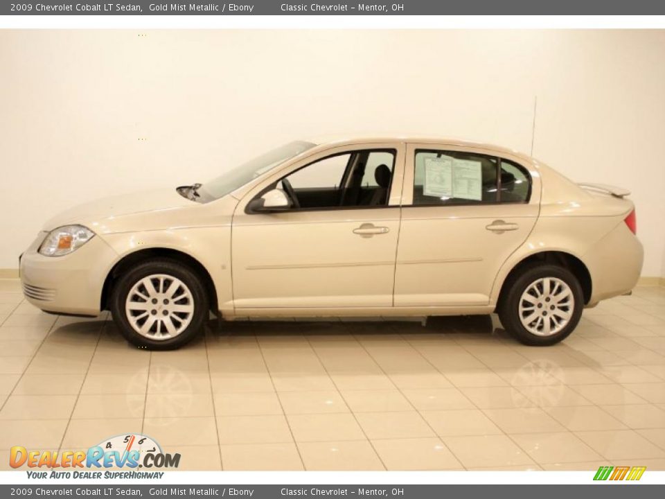 2009 Chevrolet Cobalt LT Sedan Gold Mist Metallic / Ebony Photo #4