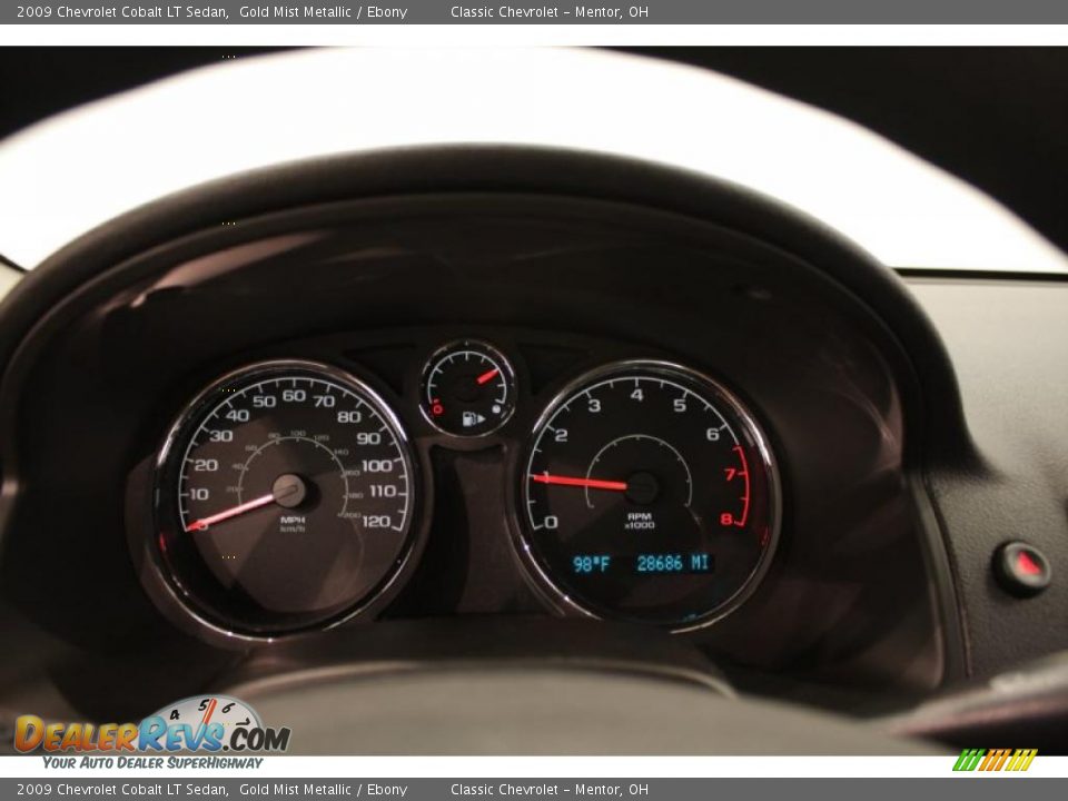 2009 Chevrolet Cobalt LT Sedan Gold Mist Metallic / Ebony Photo #12