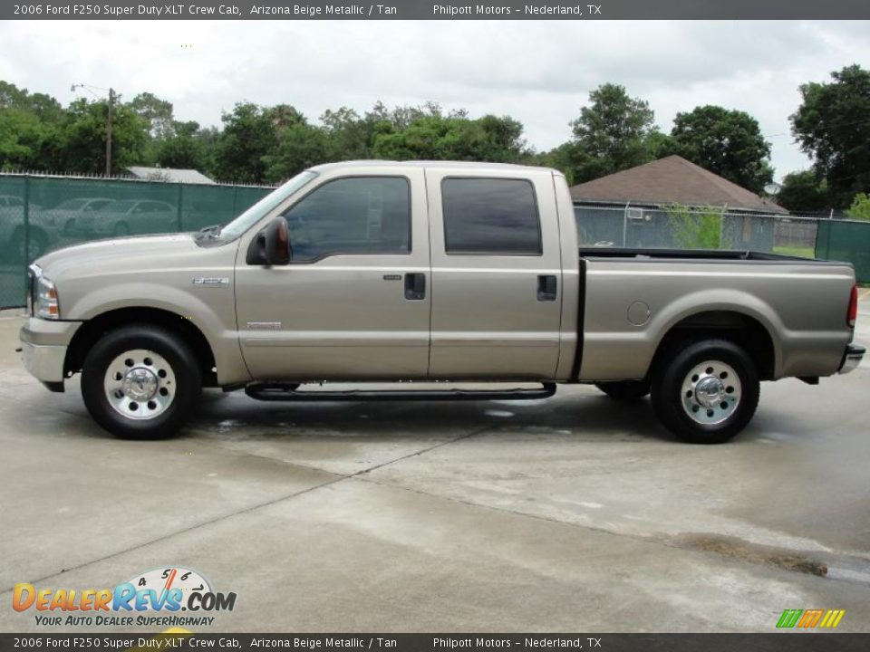 2006 Ford F250 Super Duty XLT Crew Cab Arizona Beige Metallic / Tan Photo #6