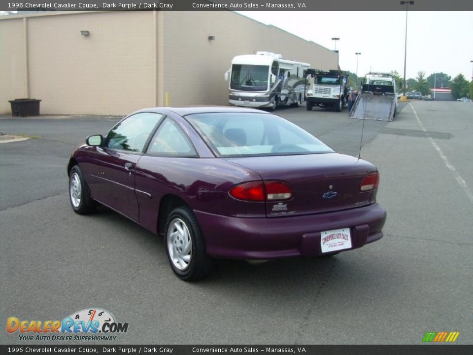 1996 Chevrolet Cavalier Coupe Dark Purple / Dark Gray Photo #6