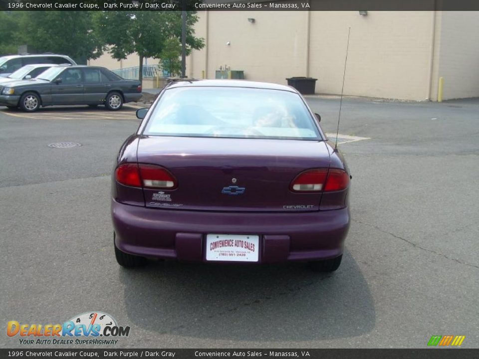 1996 Chevrolet Cavalier Coupe Dark Purple / Dark Gray Photo #7
