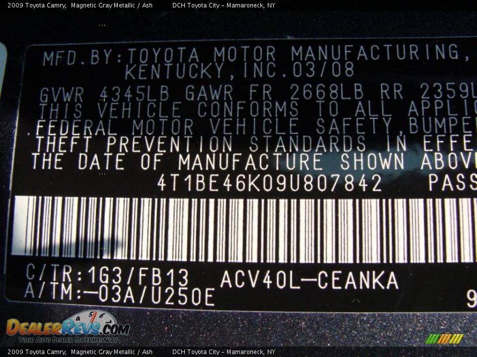 2009 Toyota Camry Magnetic Gray Metallic / Ash Photo #33