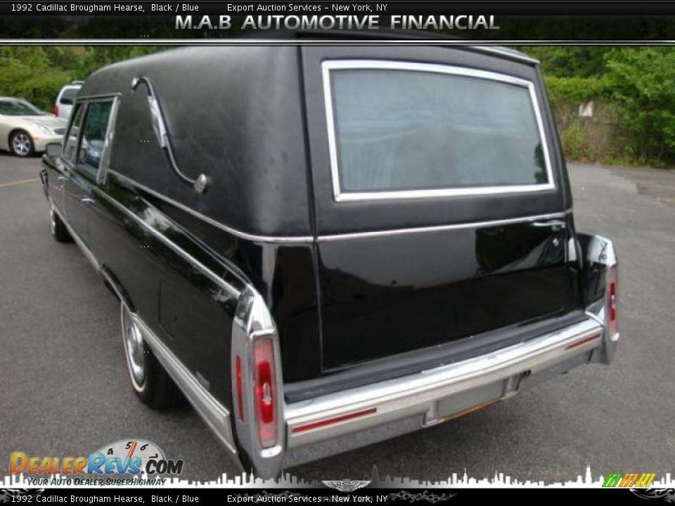 1992 Cadillac Brougham Hearse Black / Blue Photo #5