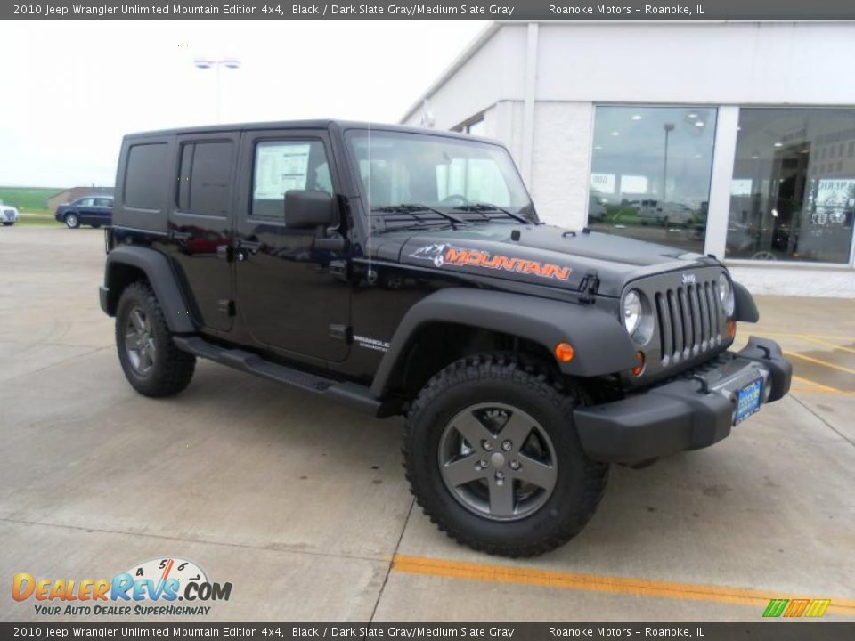 2010 Jeep Wrangler Unlimited Mountain Edition 4x4 Black / Dark Slate Gray/Medium Slate Gray Photo #1