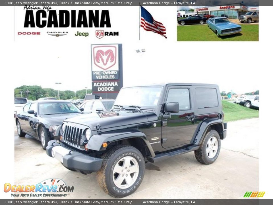 2008 Jeep Wrangler Sahara 4x4 Black / Dark Slate Gray/Medium Slate Gray Photo #1
