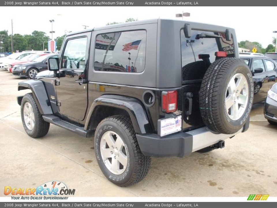 2008 Jeep Wrangler Sahara 4x4 Black / Dark Slate Gray/Medium Slate Gray Photo #3