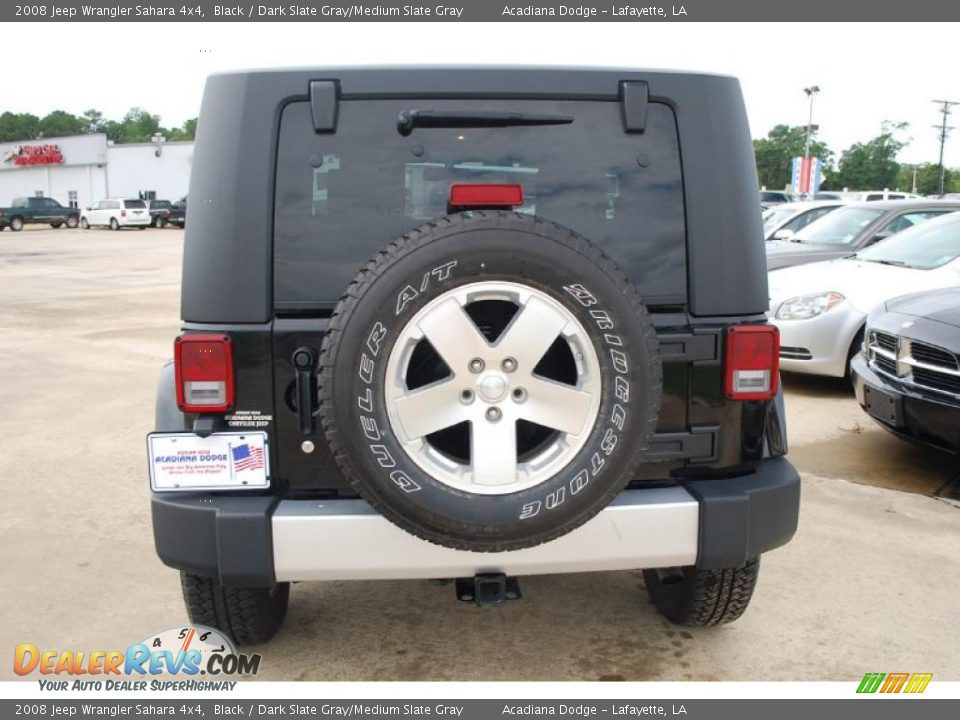 2008 Jeep Wrangler Sahara 4x4 Black / Dark Slate Gray/Medium Slate Gray Photo #4