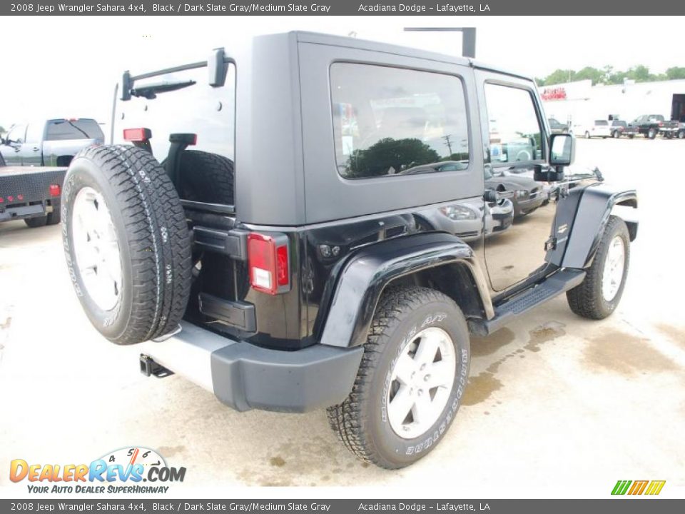 2008 Jeep Wrangler Sahara 4x4 Black / Dark Slate Gray/Medium Slate Gray Photo #6