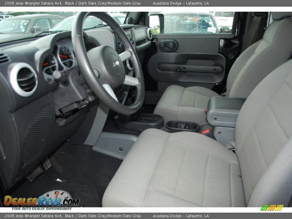 2008 Jeep Wrangler Sahara 4x4 Black / Dark Slate Gray/Medium Slate Gray Photo #15