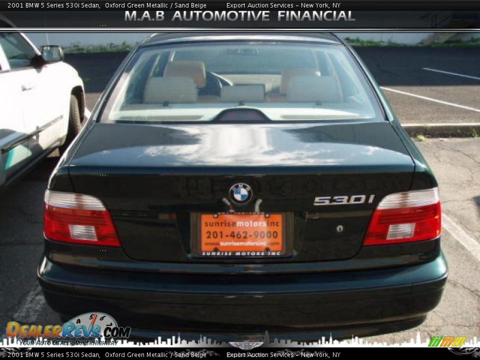 2001 BMW 5 Series 530i Sedan Oxford Green Metallic / Sand Beige Photo #4