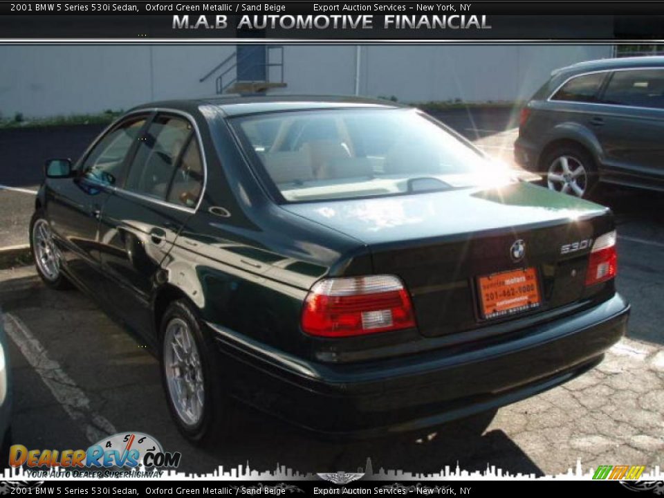 2001 BMW 5 Series 530i Sedan Oxford Green Metallic / Sand Beige Photo #5