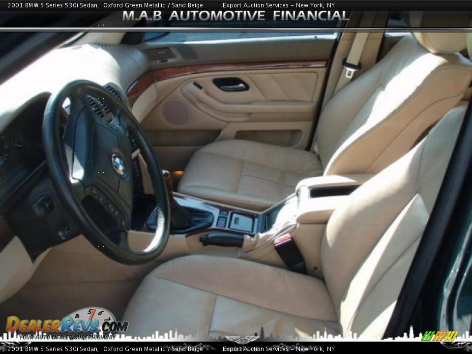 2001 BMW 5 Series 530i Sedan Oxford Green Metallic / Sand Beige Photo #7