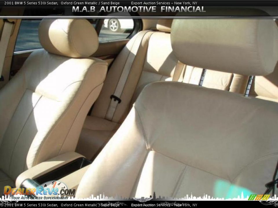 2001 BMW 5 Series 530i Sedan Oxford Green Metallic / Sand Beige Photo #10