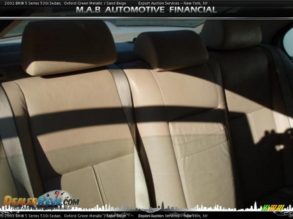 2001 BMW 5 Series 530i Sedan Oxford Green Metallic / Sand Beige Photo #12