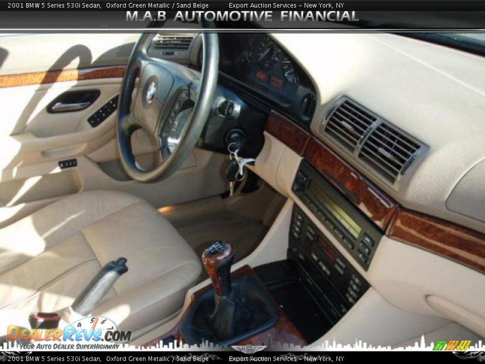 2001 BMW 5 Series 530i Sedan Oxford Green Metallic / Sand Beige Photo #13