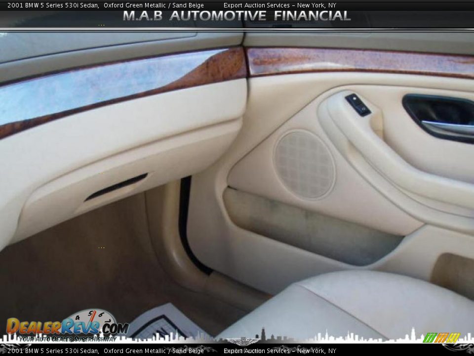 2001 BMW 5 Series 530i Sedan Oxford Green Metallic / Sand Beige Photo #15