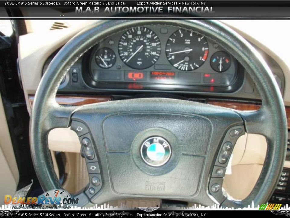 2001 BMW 5 Series 530i Sedan Oxford Green Metallic / Sand Beige Photo #17