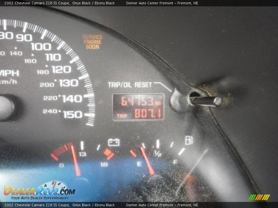 2002 Chevrolet Camaro Z28 SS Coupe Onyx Black / Ebony Black Photo #15
