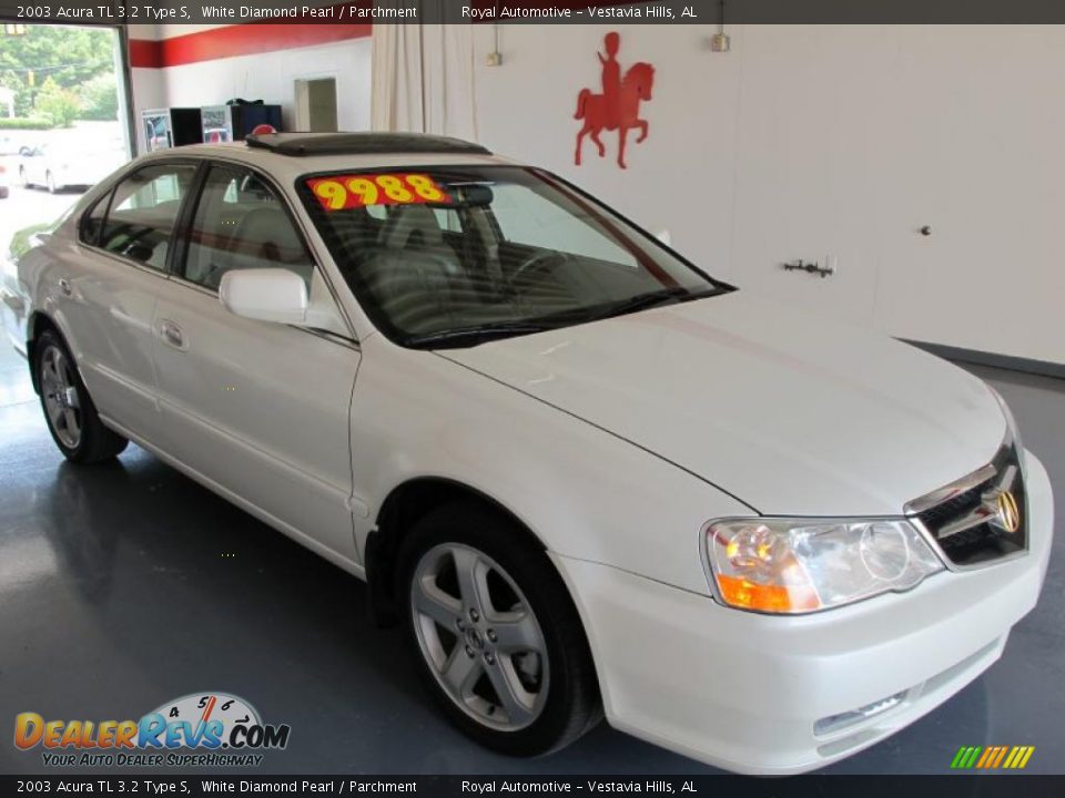 2003 Acura TL 3.2 Type S White Diamond Pearl / Parchment Photo #1