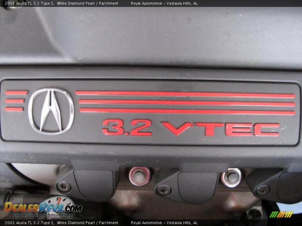 2003 Acura TL 3.2 Type S White Diamond Pearl / Parchment Photo #30